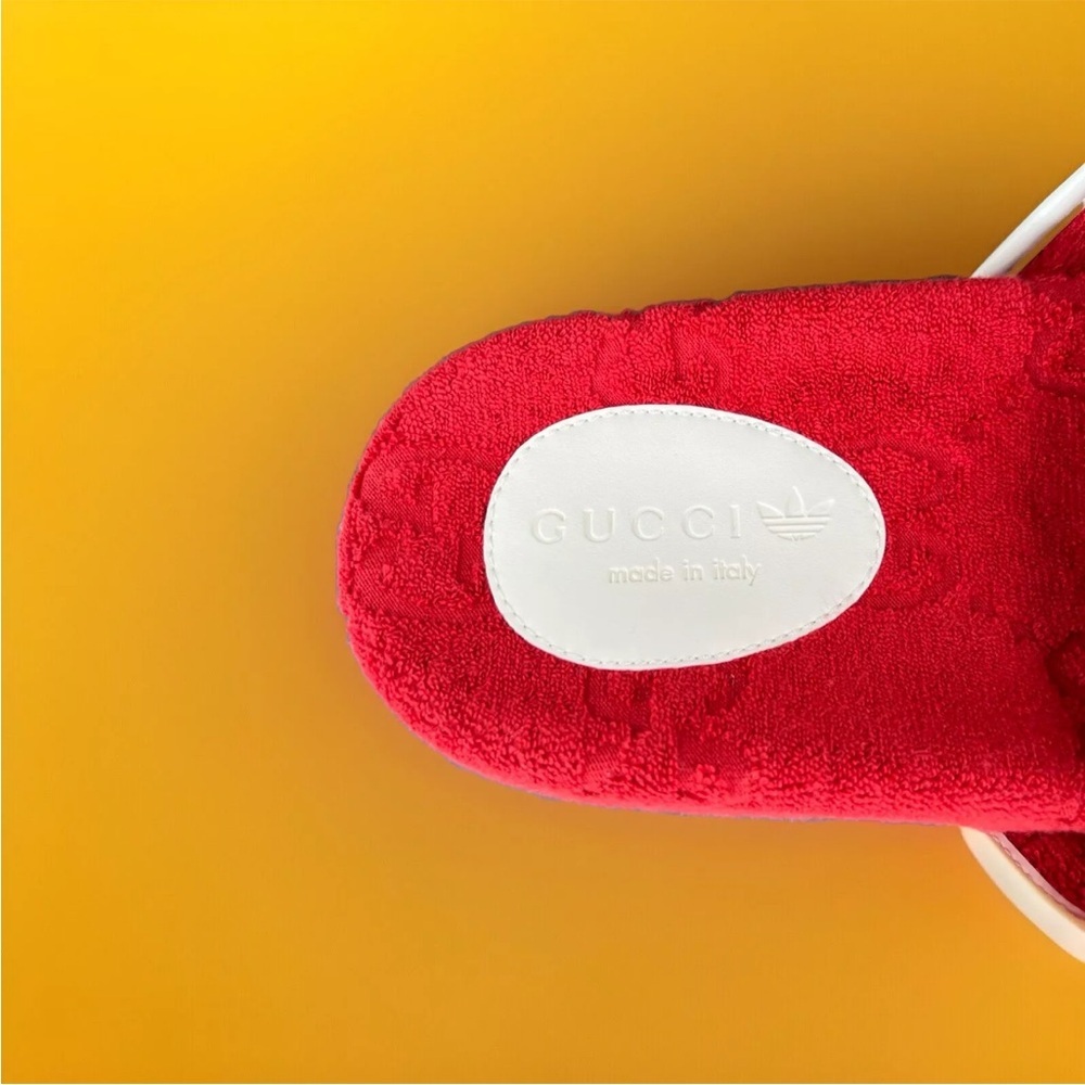 Gucci X Adidas GG Magic Sponge Demetra Vegan Logo Slides UK 11 - US 11.5 - EU 45 - Picture 10 of 14